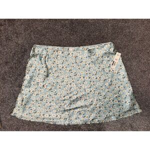 No Boundaries Women's Blue Floral High-Rise Skirt‎ NWT